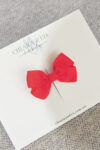 Red Grosgrain Bow Hair Clip