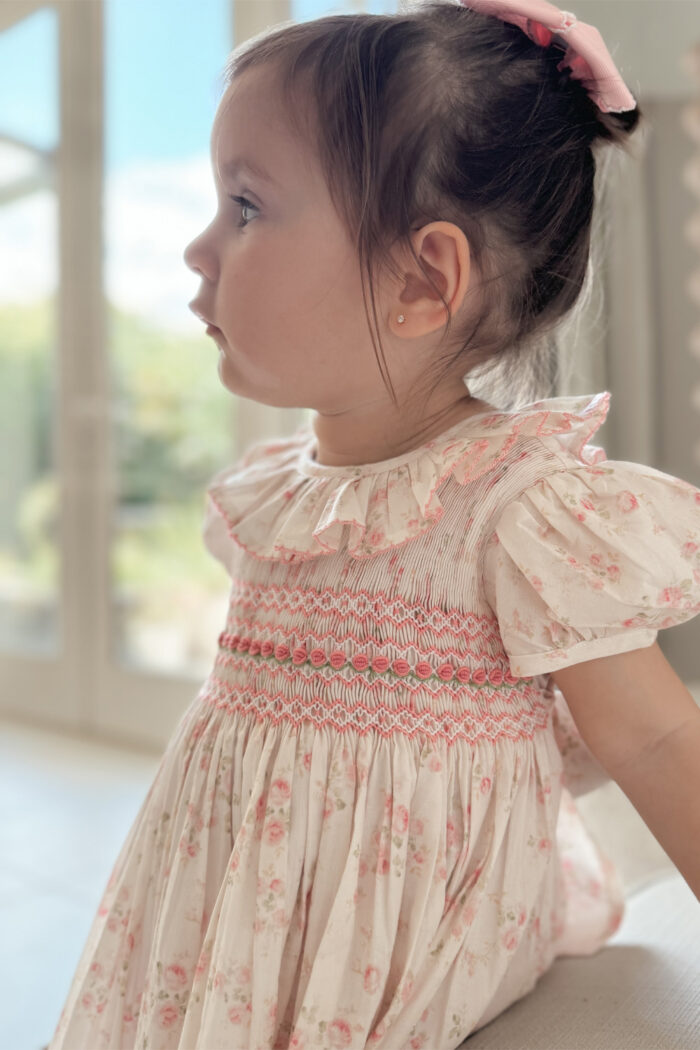 Elle Floral Hand Smocked Dress