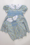 Blue Floral Ditsy Hand Smocked