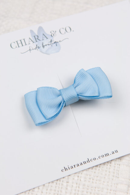 Light Blue Grosgrain Bow